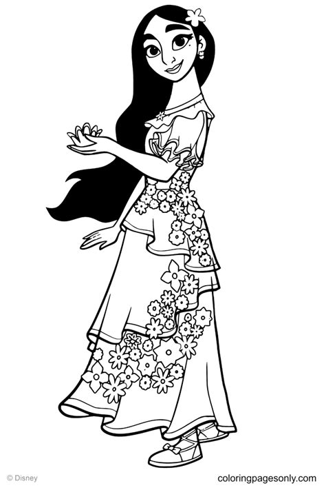 coloring pages encanto isabela