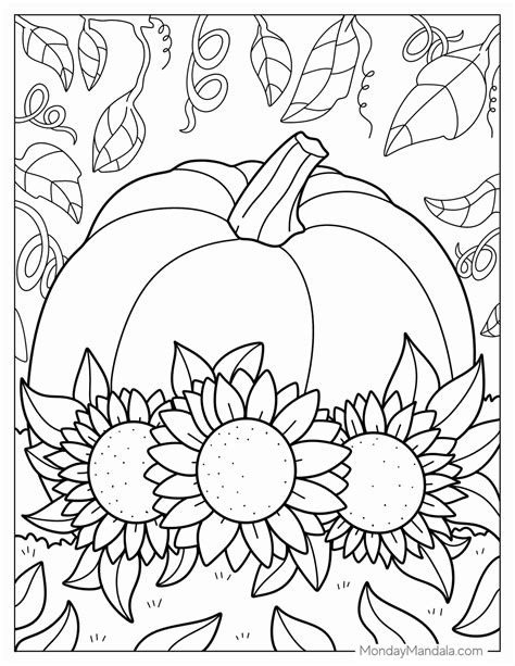 coloring pages fall halloween