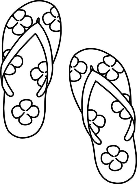 coloring pages flip flops