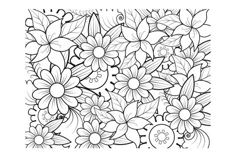 coloring pages for adults floral