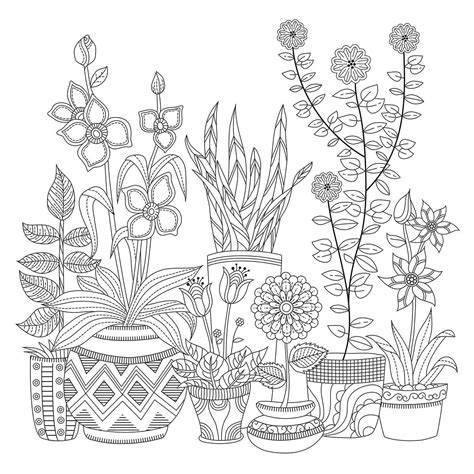 coloring pages for adults plants