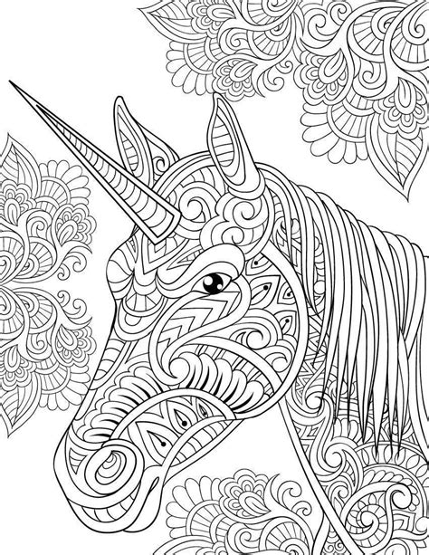 coloring pages for adults printable unicorn