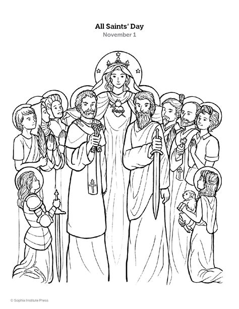 coloring pages for all saints day