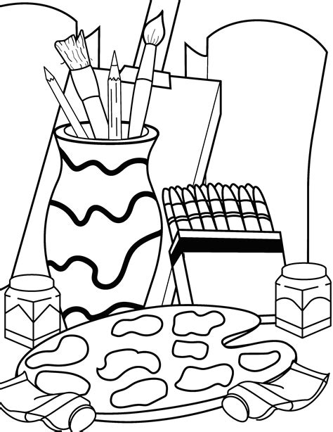 coloring pages for art class
