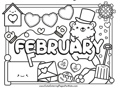 coloring pages for february