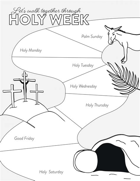 coloring pages for holy week