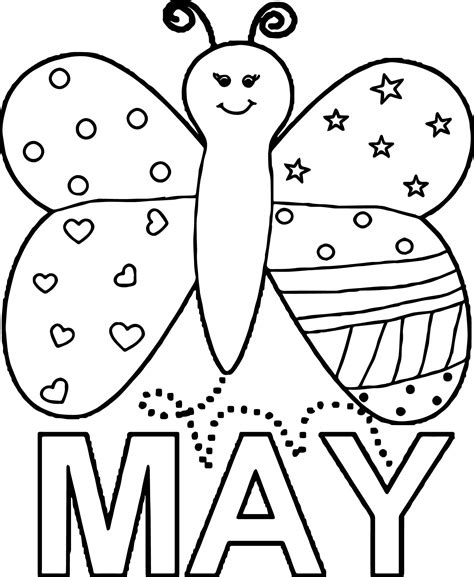 coloring pages for may