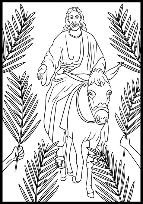 coloring pages for palm sunday