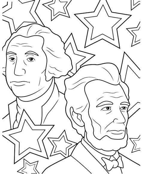 coloring pages for presidents day