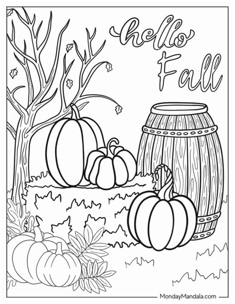 coloring pages for the fall