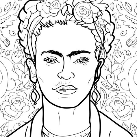 coloring pages frida kahlo