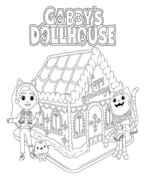 coloring pages gabby dollhouse