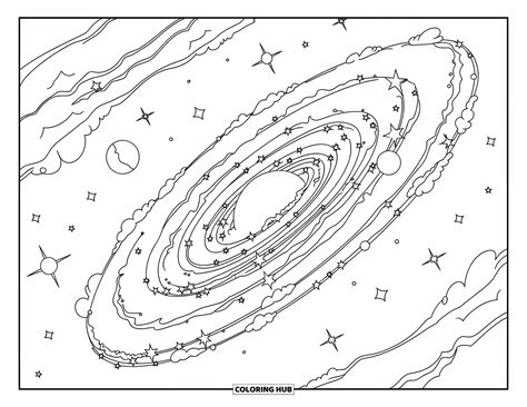 coloring pages galaxy