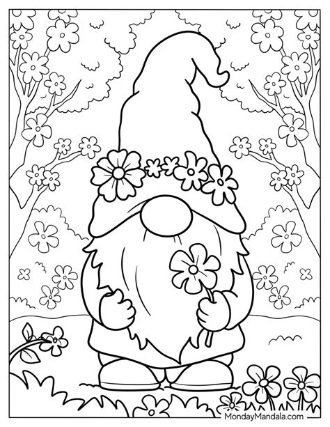 coloring pages gnomes
