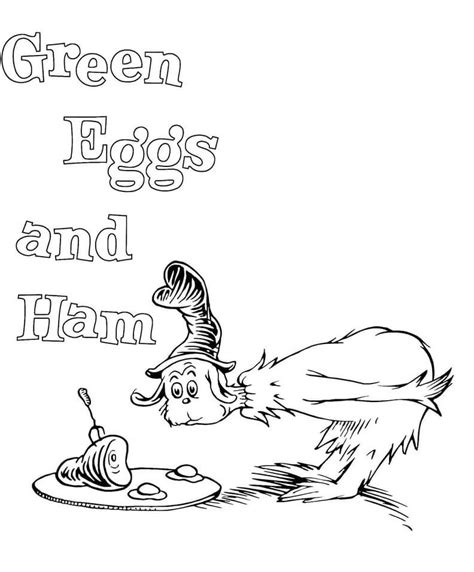 coloring pages green eggs and ham