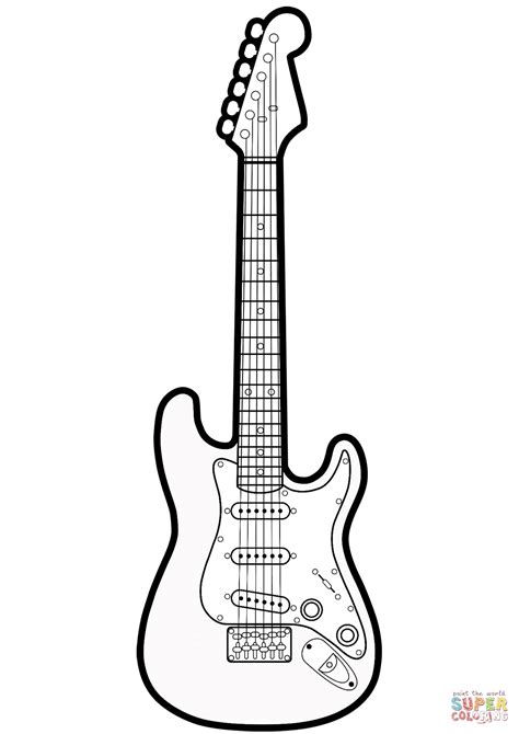 coloring pages guitar