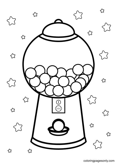 coloring pages gumball machine