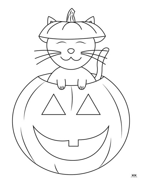 coloring pages halloween cat