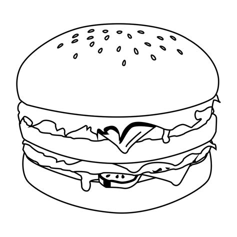 coloring pages hamburger