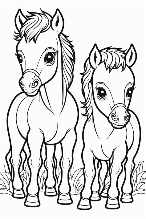 coloring pages horses and ponies
