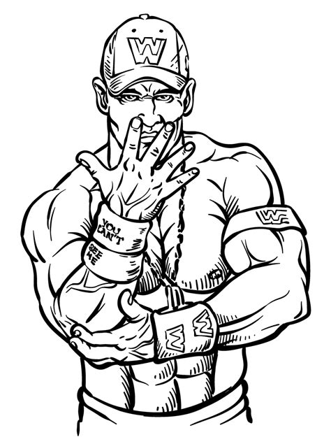 coloring pages john cena