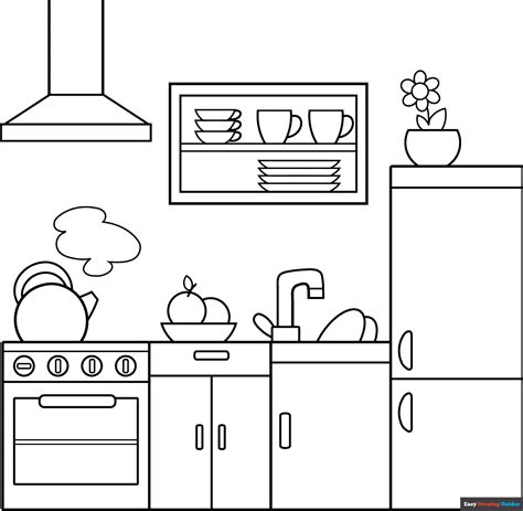 coloring pages kitchen
