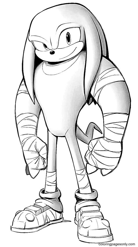 coloring pages knuckles