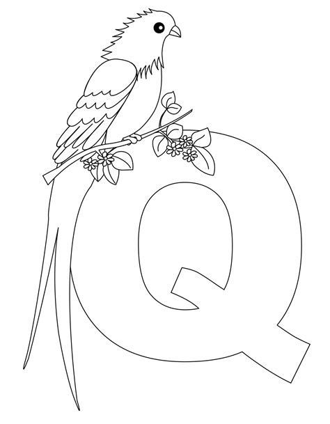 coloring pages letter q