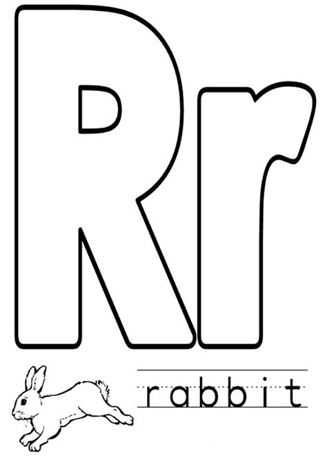 coloring pages letter r