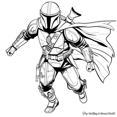 coloring pages mandalorian