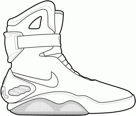 coloring pages nike shoes