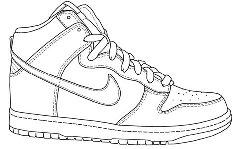 coloring pages nike shoes