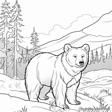 coloring pages of black bears