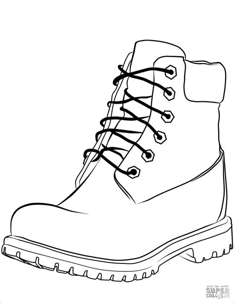 coloring pages of boots