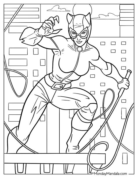 coloring pages of catwoman