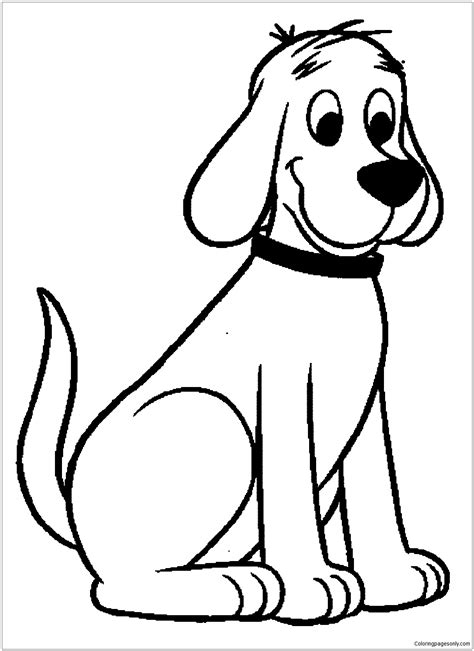 coloring pages of clifford the big red dog