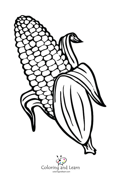 coloring pages of corn