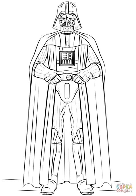 coloring pages of darth vader