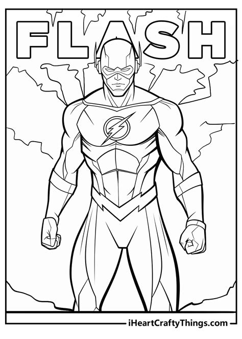 coloring pages of flash