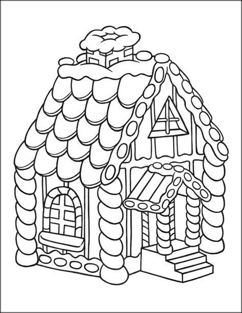 coloring pages of gingerbread houses