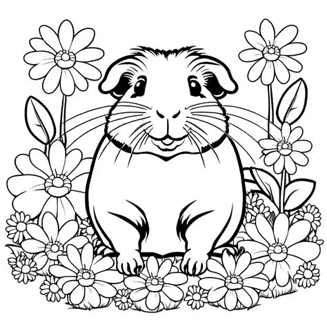 coloring pages of guinea pigs