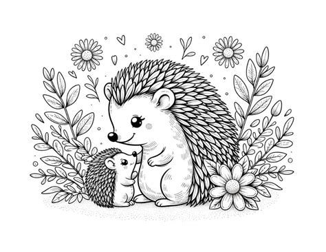 coloring pages of hedgehogs