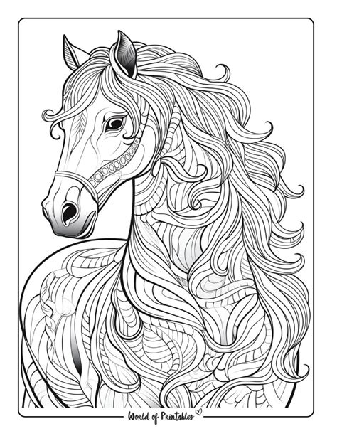 coloring pages of horses for adults