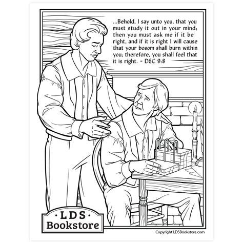 coloring pages of joseph smith