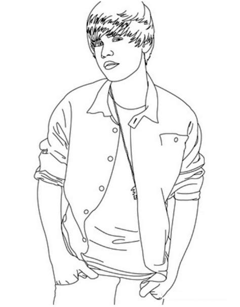 coloring pages of justin bieber