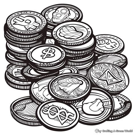 coloring pages of money