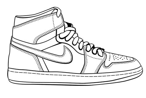 coloring pages of nike shoes