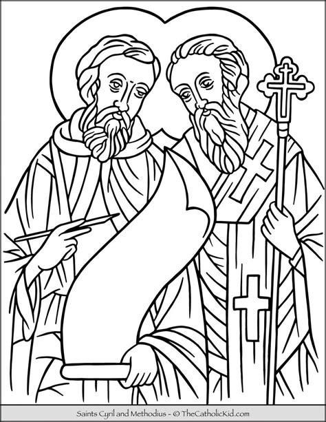 coloring pages of saints