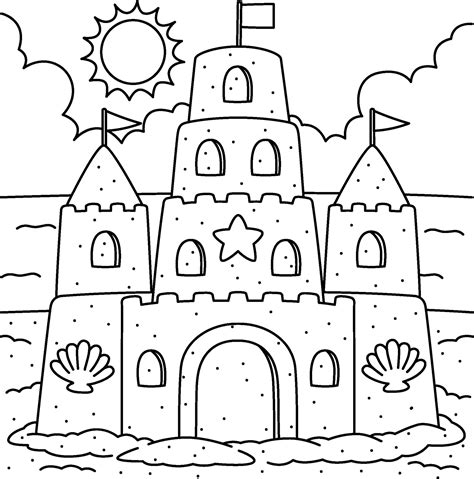 coloring pages of sandcastles