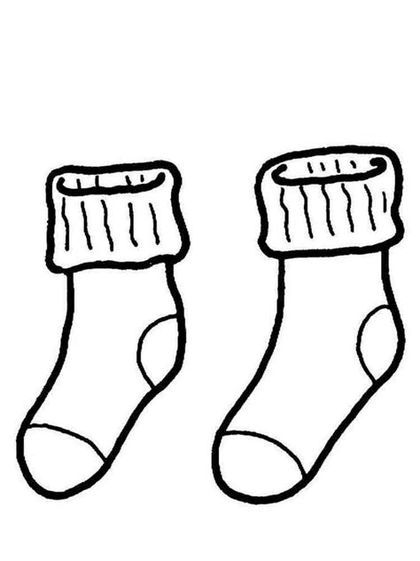 coloring pages of socks
